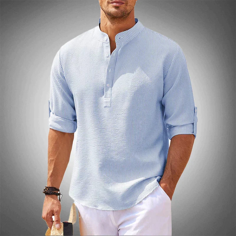 Classic men's short sleeve summer shirt in a stylish design. Lightweight and breathable fabric for ultimate warm weather comfort.