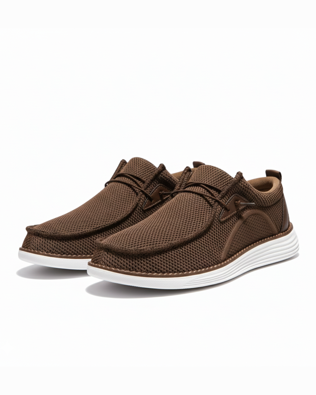 Men's lightweight woven slip-on loafers in a full-frame shot, comfortable and casual