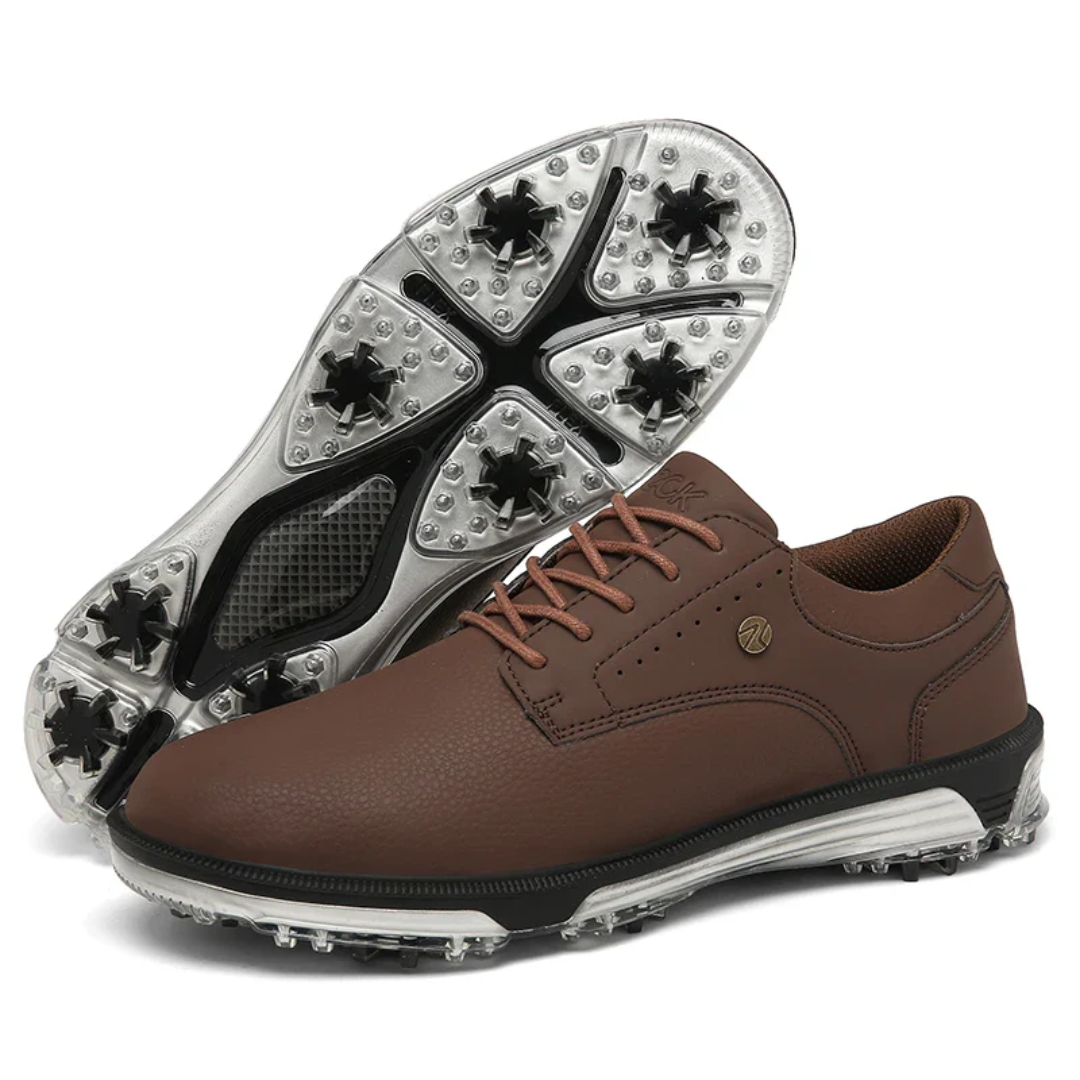 Stylish men's golf cleats, limited edition athletic footwear providing excellent grip and performance on the course.