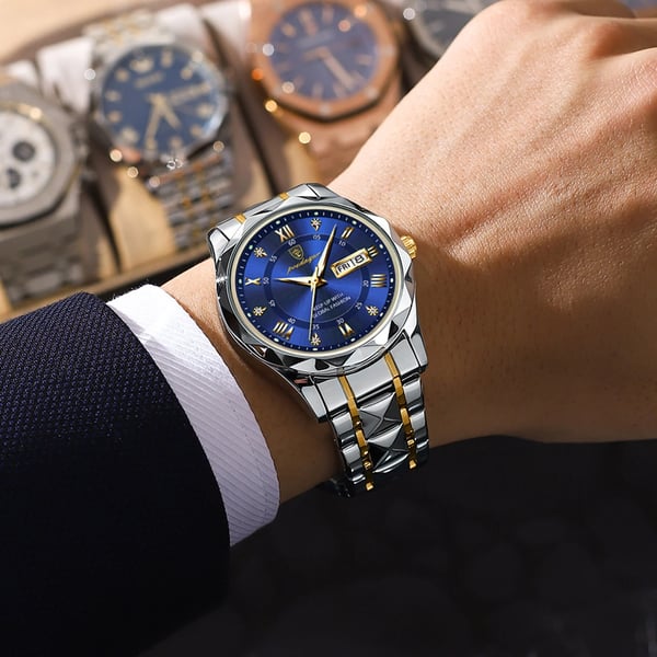 Luxury waterproof luminous watch, perfect gift for men. Stylish business or casual timepiece.