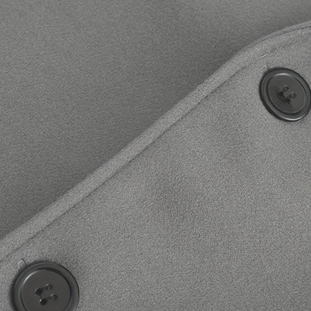 Elegant men's tailored minimalist button winter coat, a must-have smart casual outerwear for modern men.