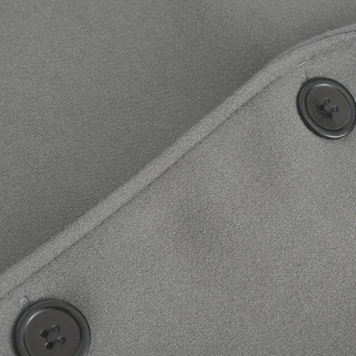Elegant men's tailored minimalist button winter coat, a must-have smart casual outerwear for modern men.