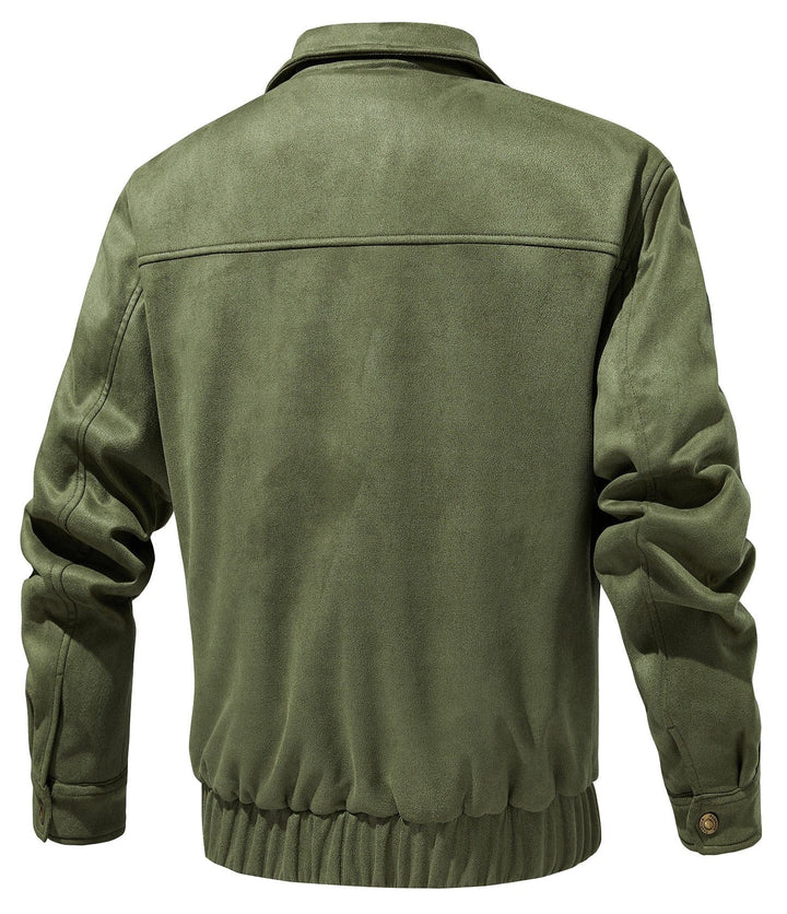 Casual men's warm outdoor jacket with multiple pockets