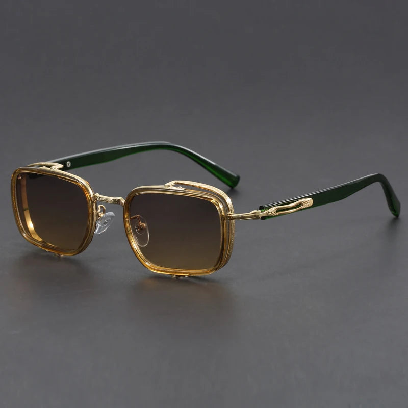 Men's Modern Square Frame Sunglasses with UV protection, sleek design & lightweight acetate frame
