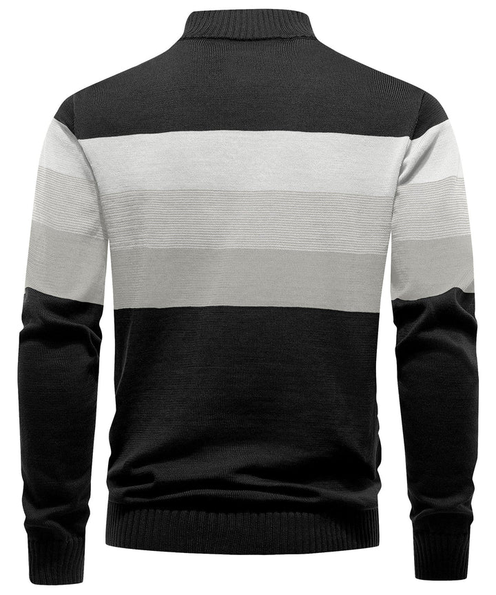 Men's casual striped sweater, a timeless long sleeve top for everyday fashion