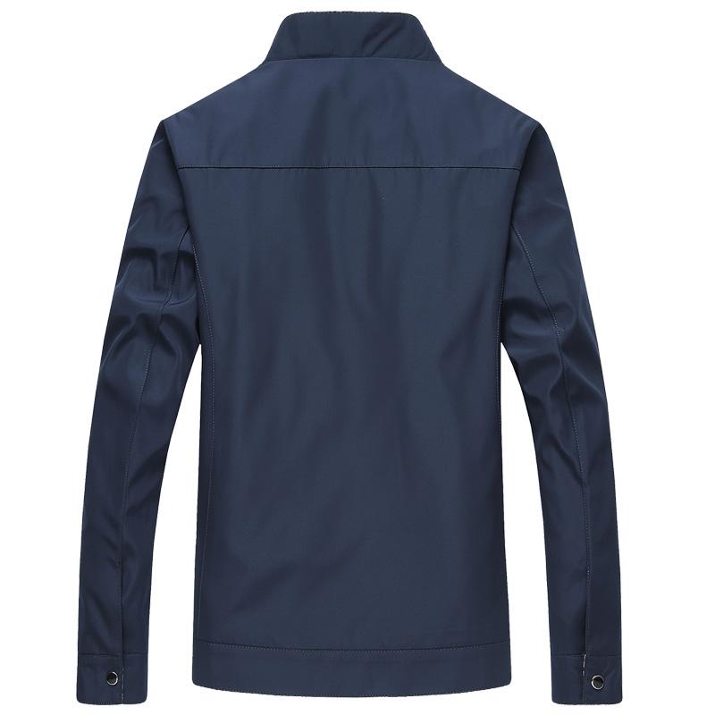 Men's navy and black plaid cotton jacket, a stylish and comfortable spring outerwear.