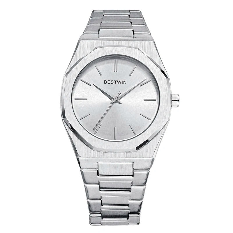 Men's octagonal watch with a contrasting dial, a bold and sophisticated fashion statement