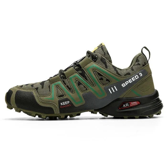 Comfortable men's camo sneakers, orthopedic design with cushioned sole, perfect for daily wear and support.