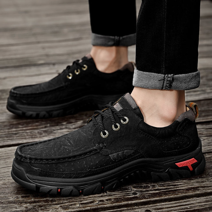Men's casual boots, orthopedic features, genuine leather for durability