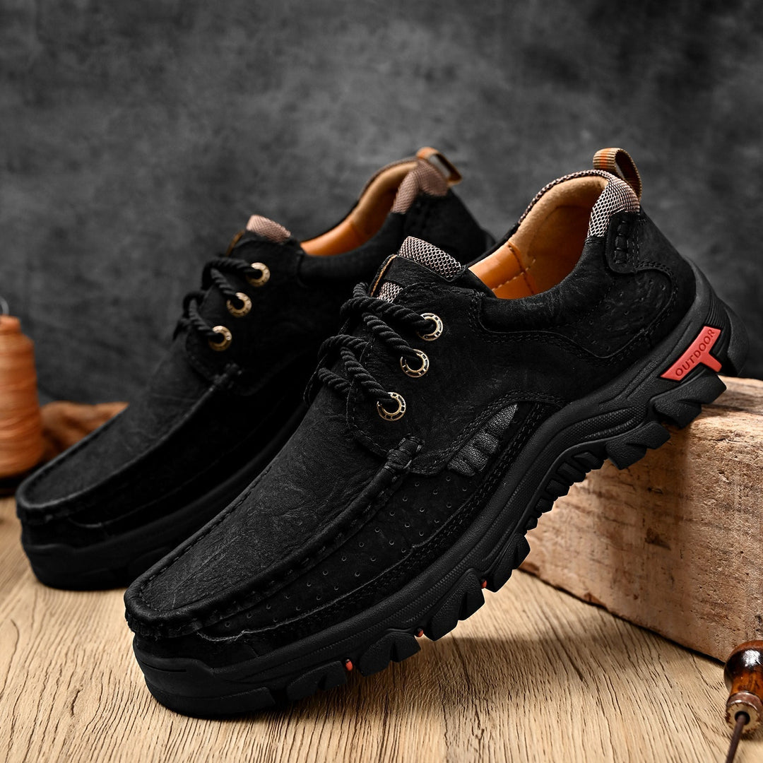 Supportive men's orthopedic boots, designed for foot health, comfortable walking