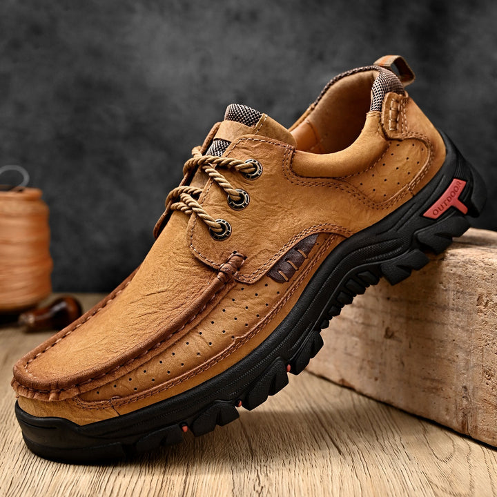 Orthopedic leather boots for men, supportive design, perfect for casual wear