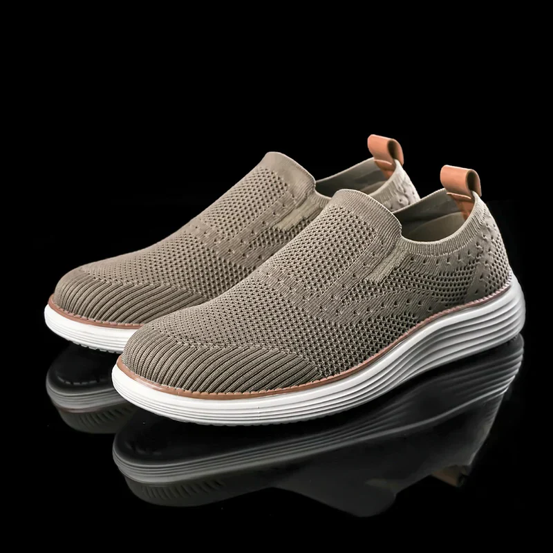 Men's orthopedic slip-on sneakers for ultimate walking comfort & arch support. Easy wear casual footwear.