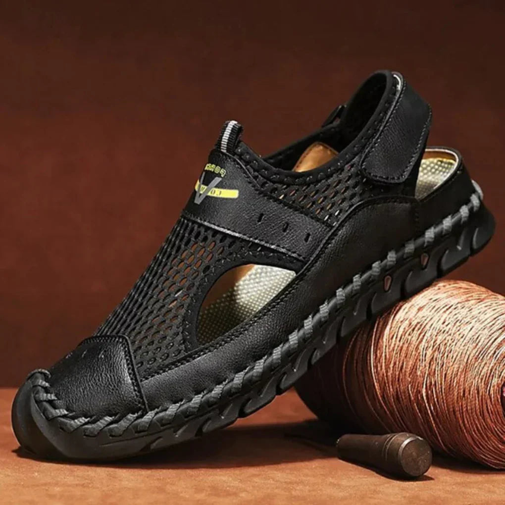 Comfortable men's sport sandals, orthopedic arch support, breathable for active wear & summer outdoor activities.
