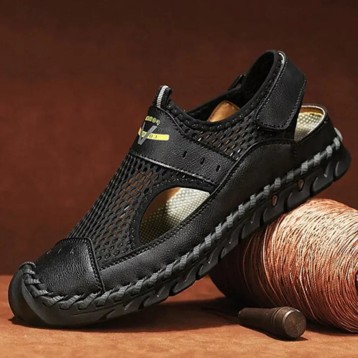 Comfortable men's sport sandals, orthopedic arch support, breathable for active wear & summer outdoor activities.