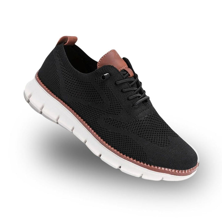 Men's walking shoes with cushioned insoles for orthopedic comfort & arch support.