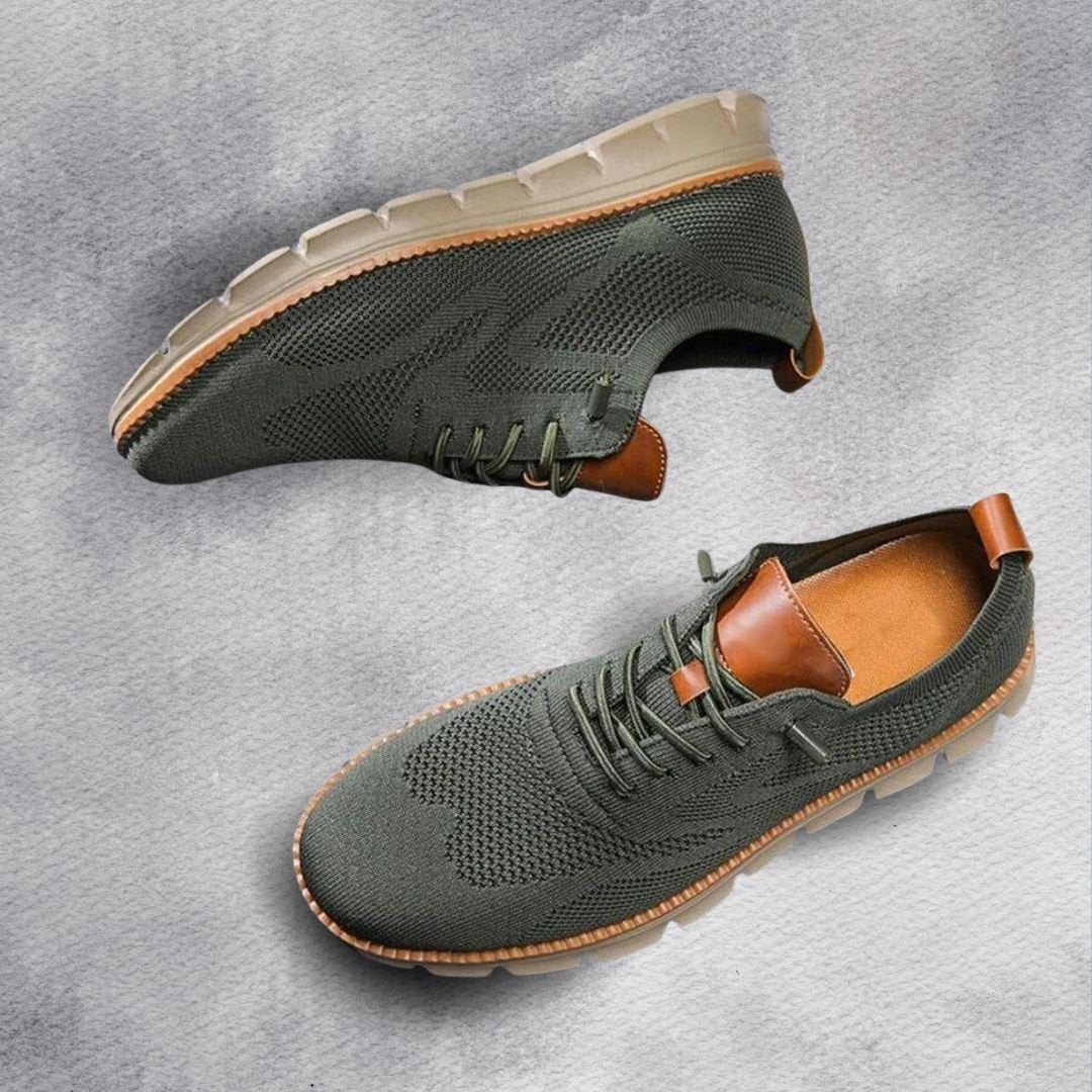 Stylish men's orthopedic walking shoes, breathable design for all-day comfort.