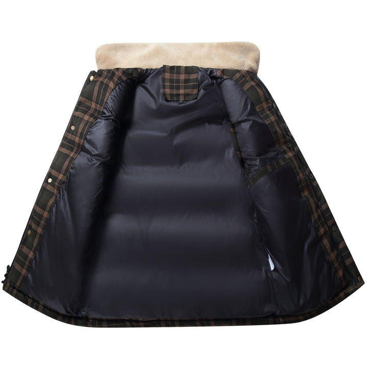 Folded men's cotton blend vest, compact and ready for your next adventure