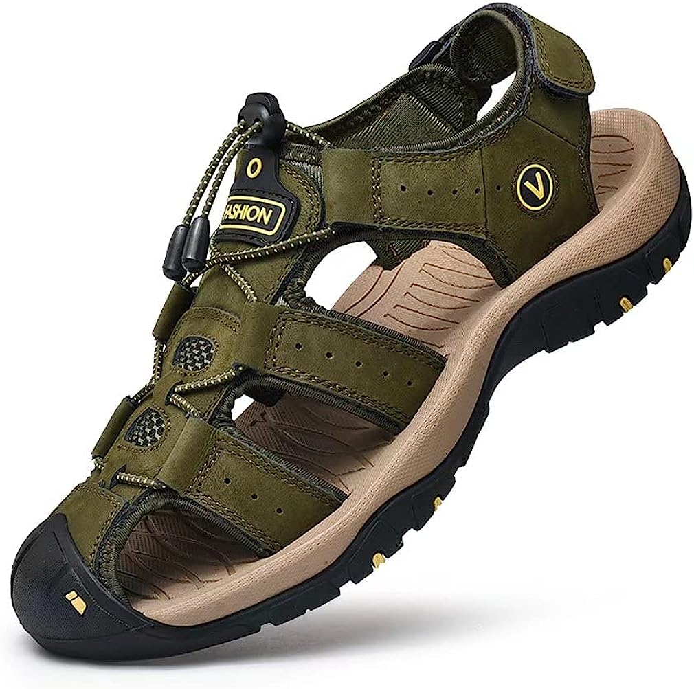 Durable men's beach and travel sandals, built to withstand various weather conditions