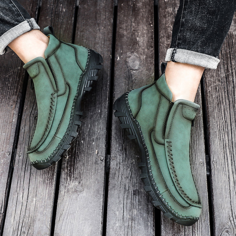 Men's outdoor leather boots, orthopedic, ideal for long treks and daily wear