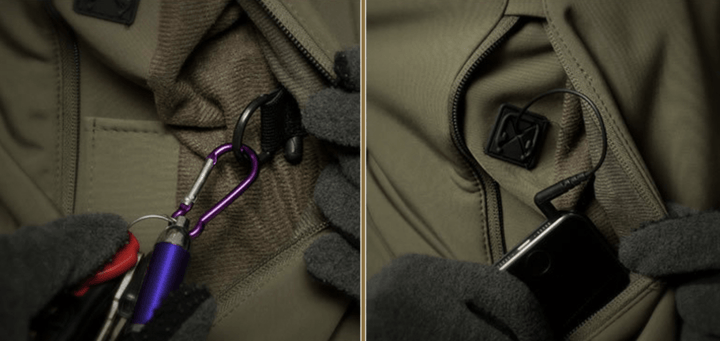 Model smiling, wearing the Men's Outdoor Weather-Ready Insulated Jacket, demonstrating fit and style