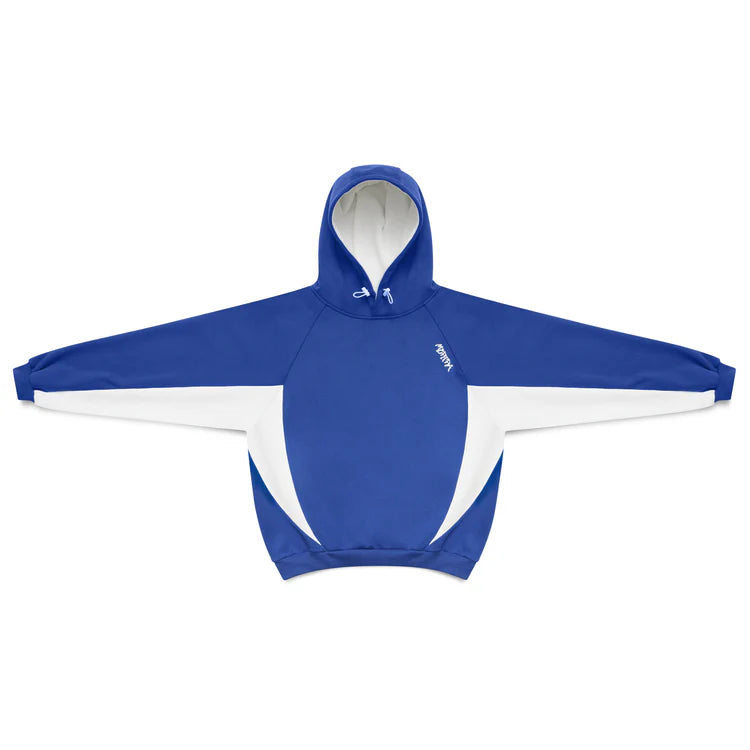 Casual men's oversized Velden hoodie, sporty design with contrast panels, great for active comfort.