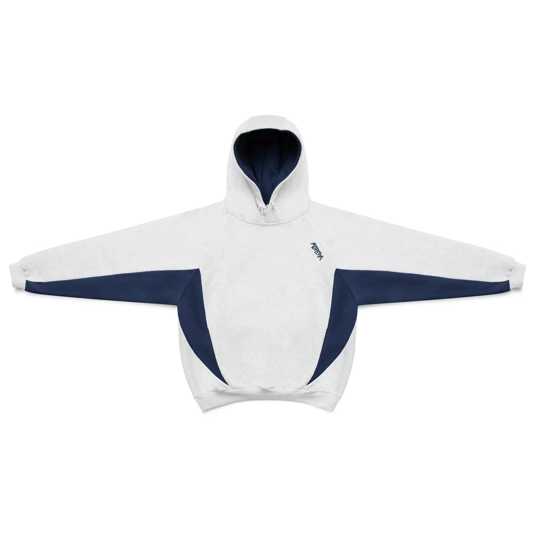 Versatile men's oversized Velden hoodie, sporty contrast panels, perfect for casual or layering.
