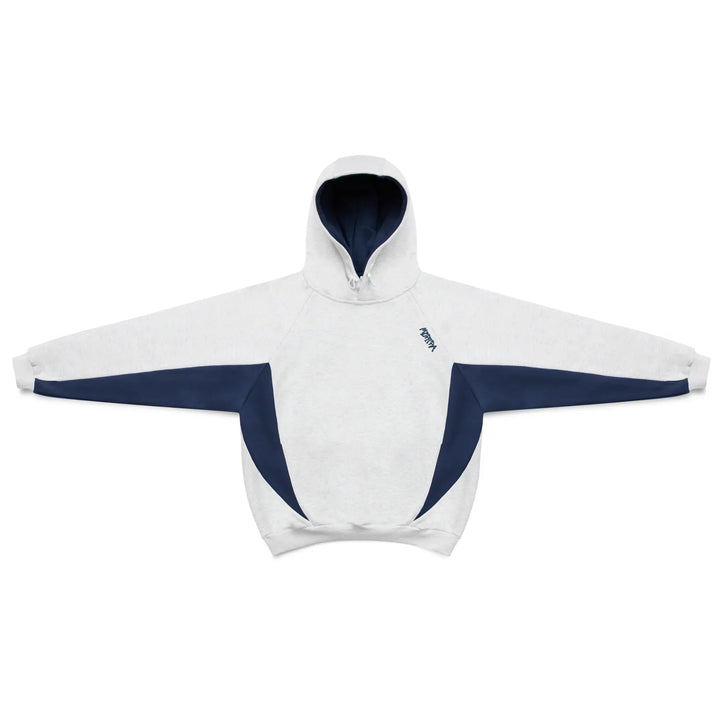 Versatile men's oversized Velden hoodie, sporty contrast panels, perfect for casual or layering.
