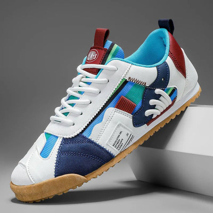 Men's Patchwork Utility Sneakers for trail & street style. Comfortable, durable casual footwear for everyday.