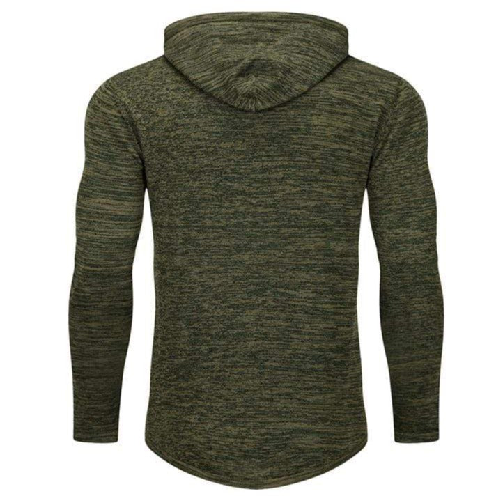 White tapered fit men's hoodie, athletic, lightweight and comfortable for activewear