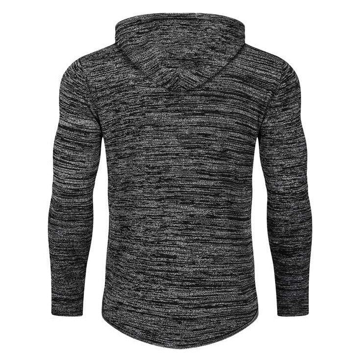 Men's performance gym hoodie, olive green, tapered fit, moisture-wicking workout top