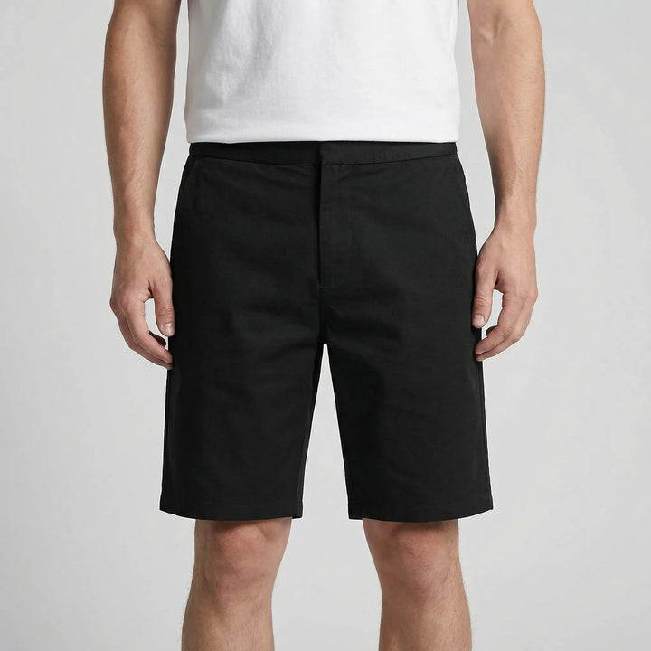 Plus size men's streetwear shorts. Knee-length design, comfortable and versatile for casual wear.