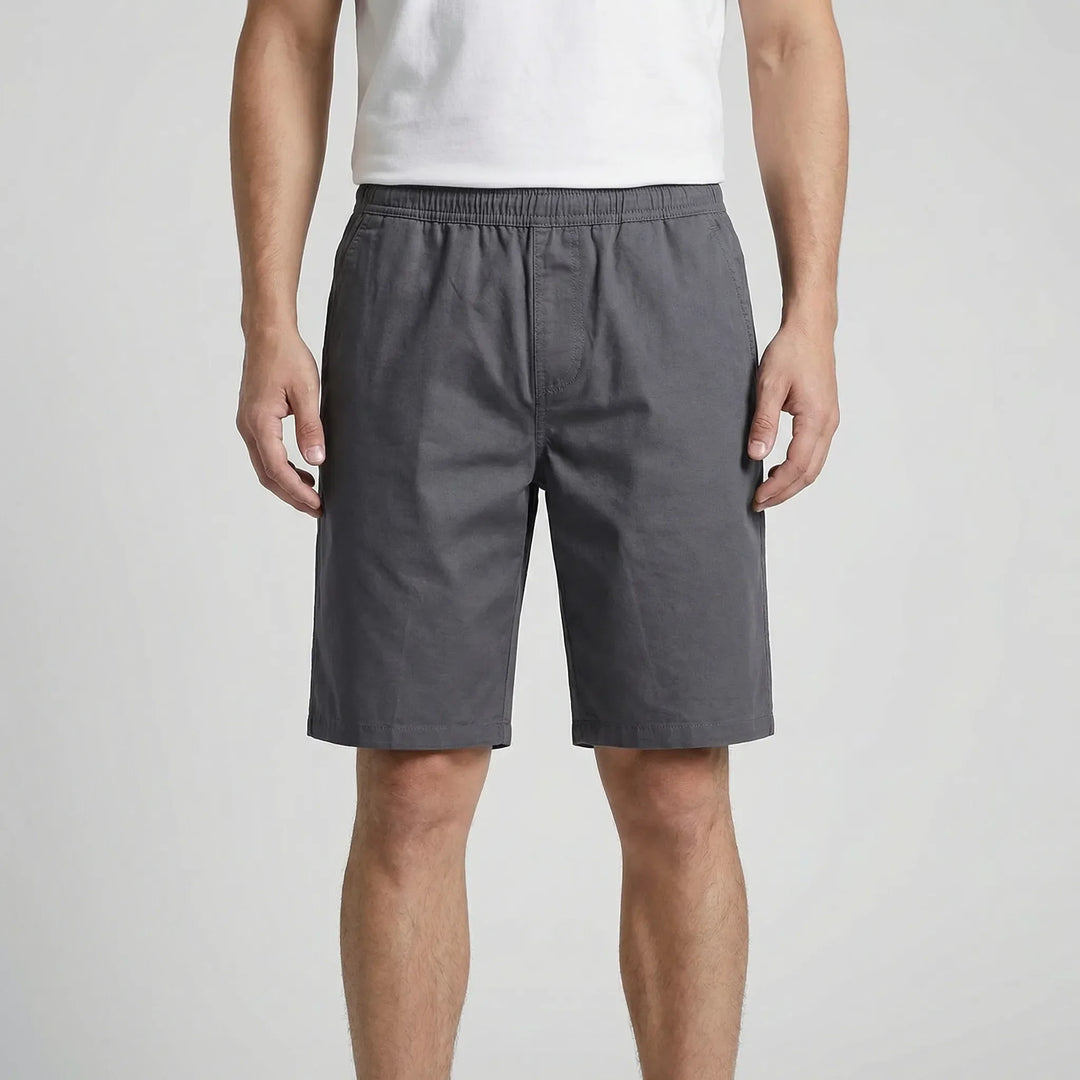 Men's big & tall casual shorts, knee-length. Elastic waist ensures comfort for everyday wear.