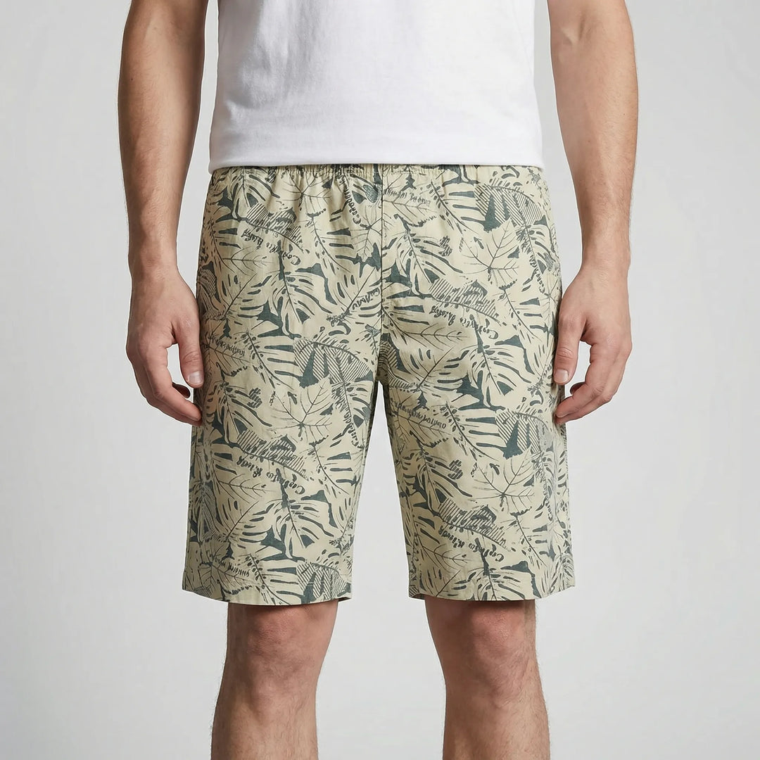 Men's plus size knee-length streetwear shorts. Relaxed fit and comfortable for warm weather style.