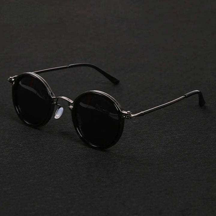 Classic men's double bridge sunglasses, polarized lenses for outdoor activities, essential summer fashion eyewear.