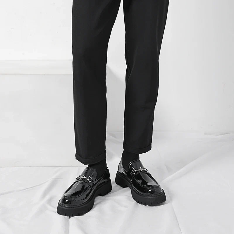 Modern classic men's polished dress loafers, professional and comfortable slip-on style for men.