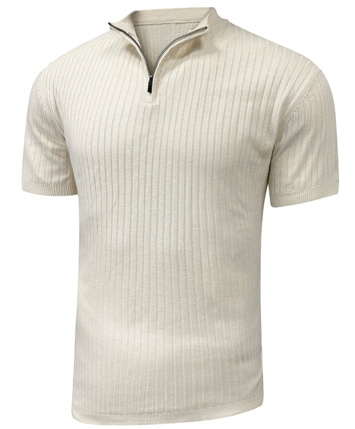 Stylish men's long sleeve zip-up shirt, casual modern fit; men's apparel essential.