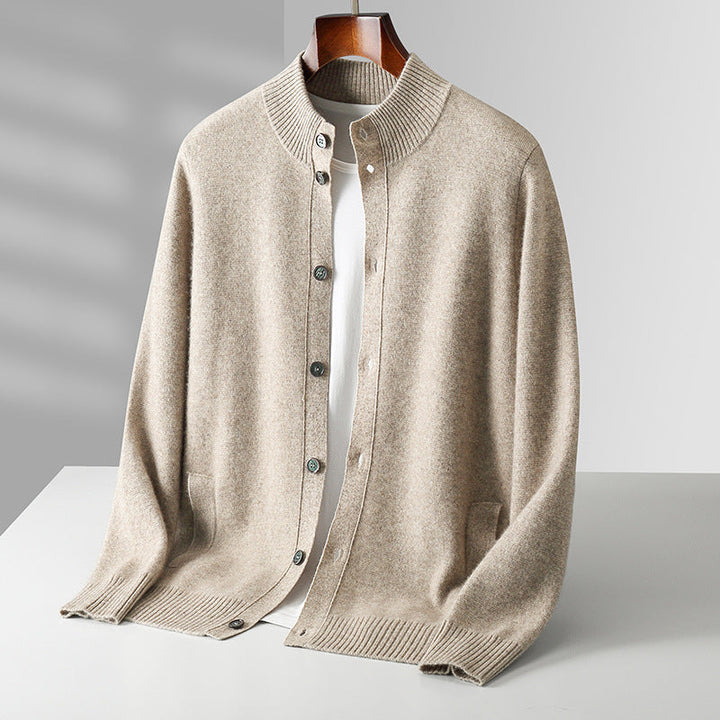 Fashionable men's merino wool jacket, comfortable and warm, excellent outerwear.