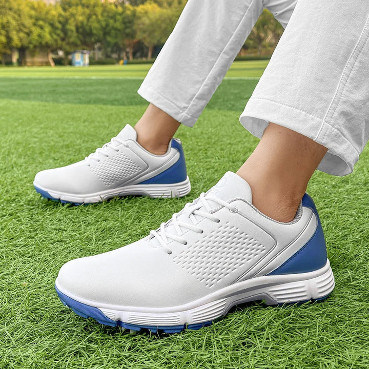 Blackout men's athletic golf shoes, designed for comfort and pro-level play.