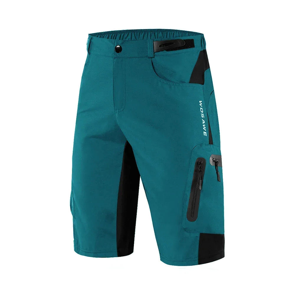 Premium men's quick-dry padded cycling shorts, perfect for MTB and road biking comfort.