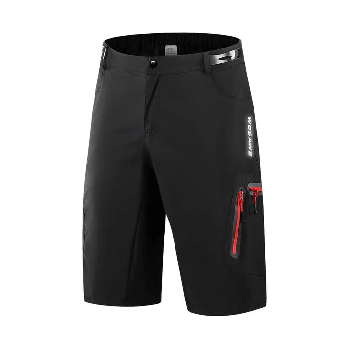 Lightweight men's quick-dry cycling shorts with gel padding for optimal trail & road performance.