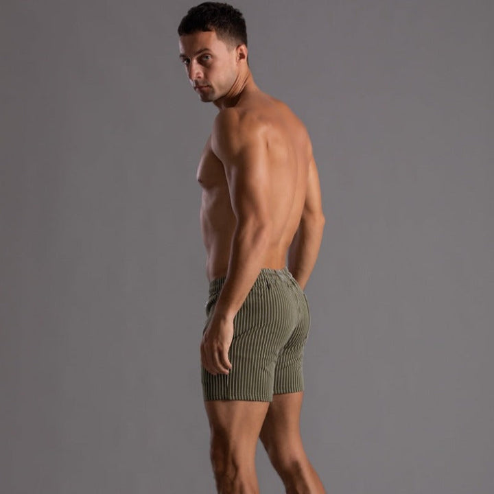 Men's pool swim shorts. Quick-drying, stylish swimwear for laps, lounging & summer fashion.