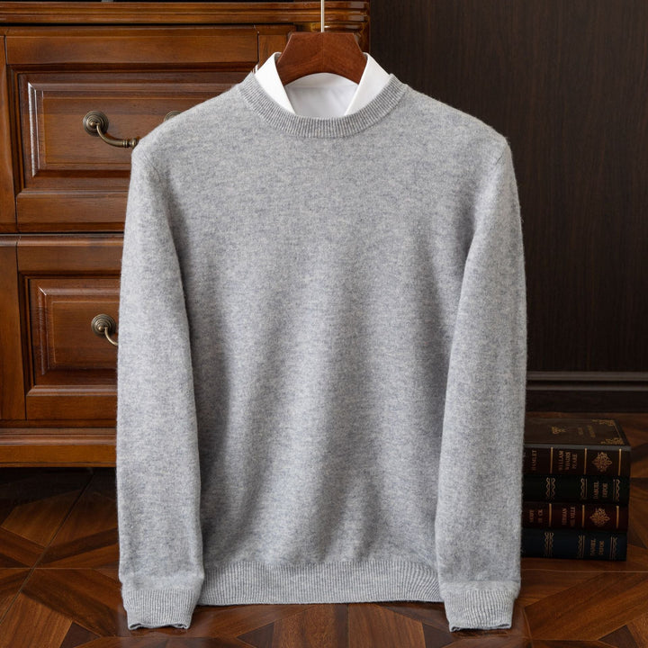 Elegant men's Redmond crewneck sweater, a cozy knitwear essential for winter and everyday menswear comfort.