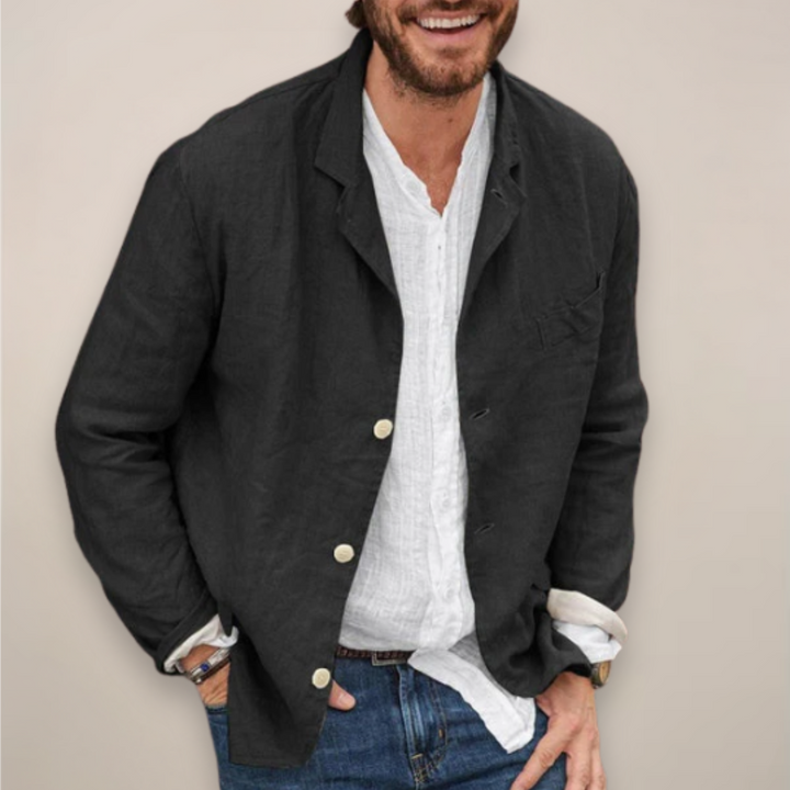 Smart casual men's blazer jacket, great for layering & adding effortless style to any outfit.