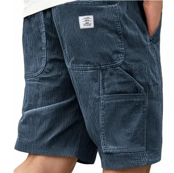 Stylish men's relaxed fit cargo shorts with utility pockets for casual outfits.