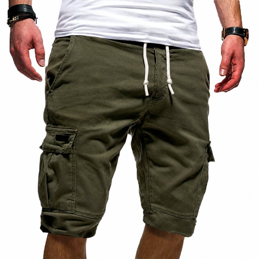 Men's relaxed fit cargo walking shorts for summer outdoor adventures.