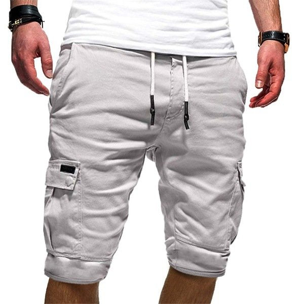 Durable men's relaxed fit cargo shorts, multi-pocket design for active summer outdoor wear.