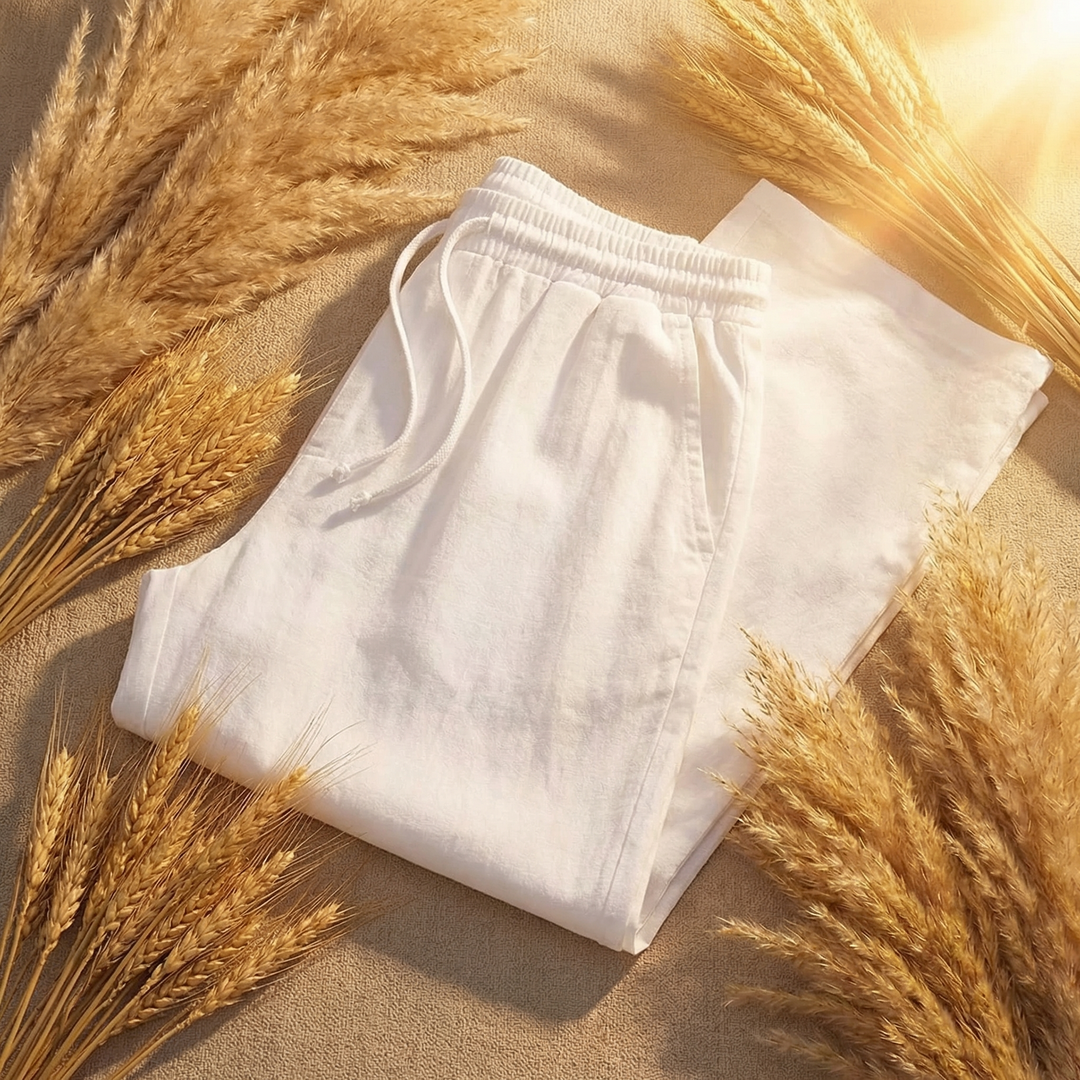 Men's relaxed fit drawstring casual pants, perfect for comfortable everyday wear.