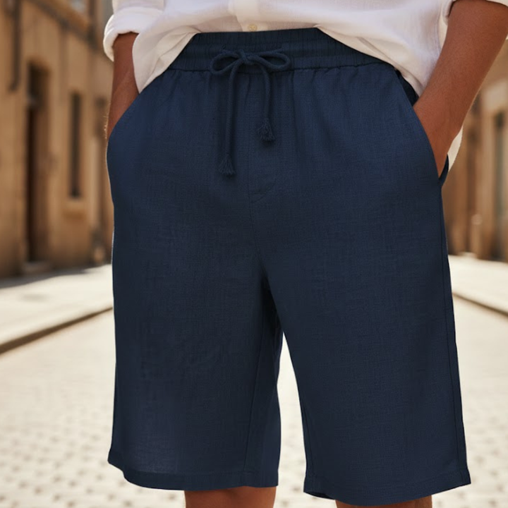 Versatile men's summer shorts: relaxed fit, drawstring closure. Great for casual, beach, or warm weather activities.