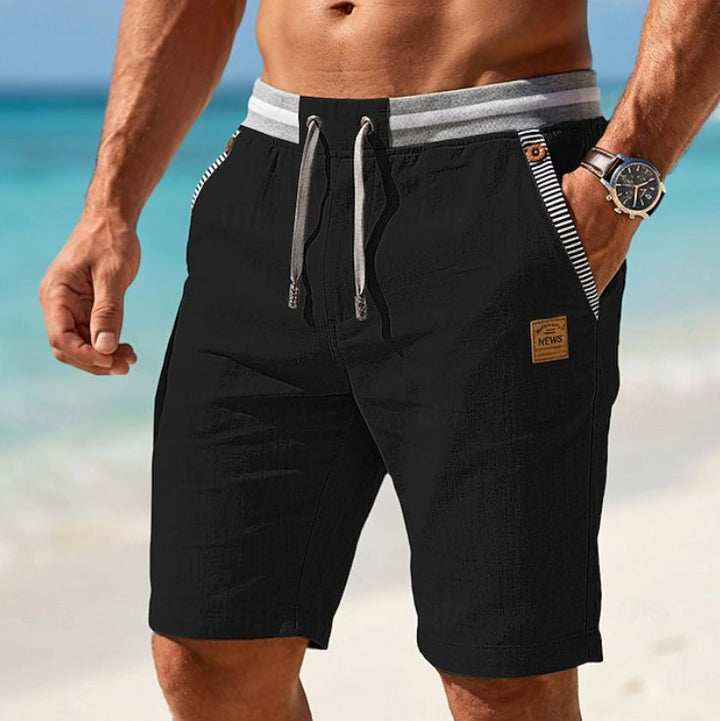 Lightweight men's summer shorts with an elastic waist. Breathable fabric ensures all-day comfort.