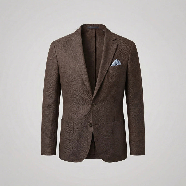 Men's lightweight blazer with functional pockets, relaxed fit for casual and smart casual summer wear.